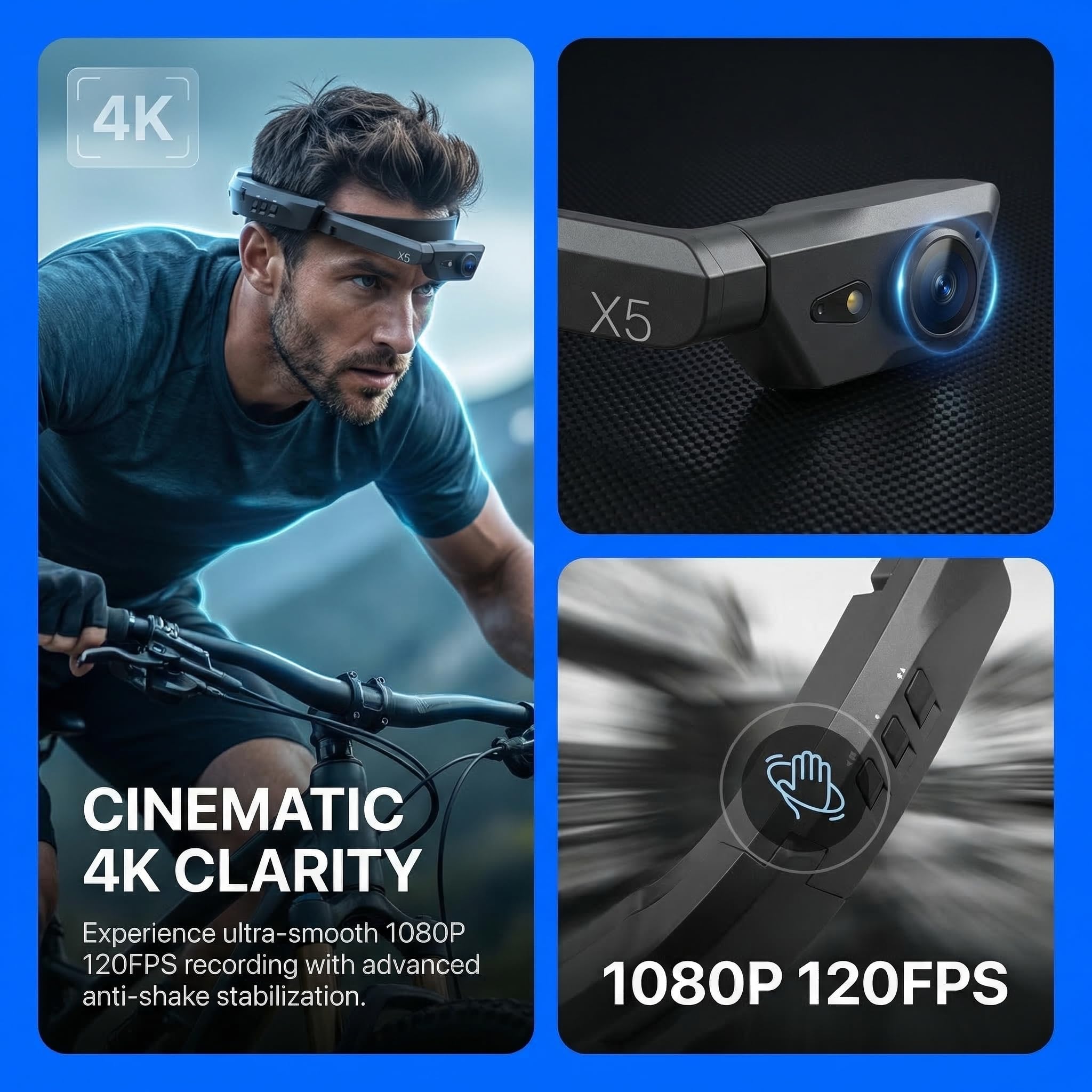 Amazon.com: Drift X5 Head Mounted Camera 4K 30FPS Camcorder Helmet